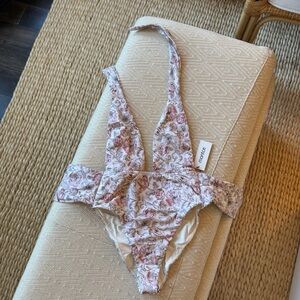 NWT MONTCE Tropez Tie-Up One-Piece | Venecia Floral Size Small
